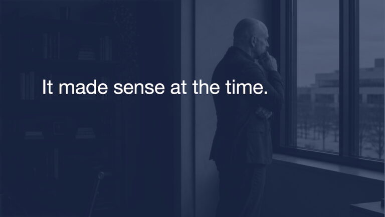 Leadership advisor reflecting on how organizations become constrained through reasonable decisions made over time.
