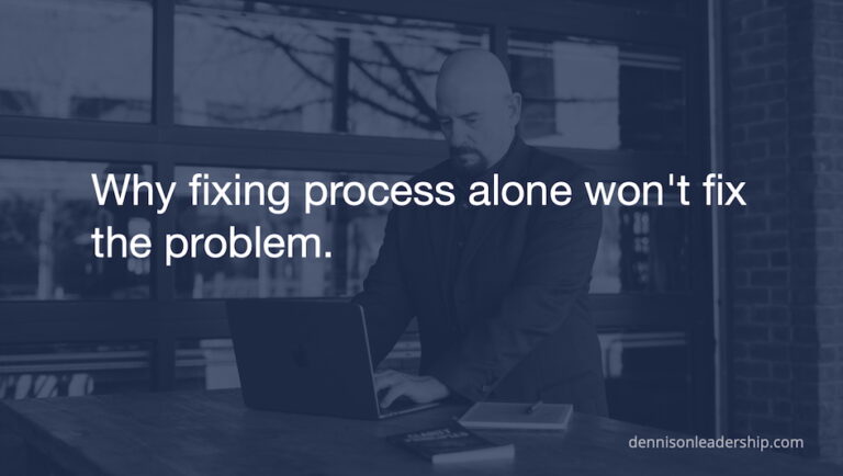 Leader explaining why improving business processes alone does not eliminate organizational friction or hidden constraints.